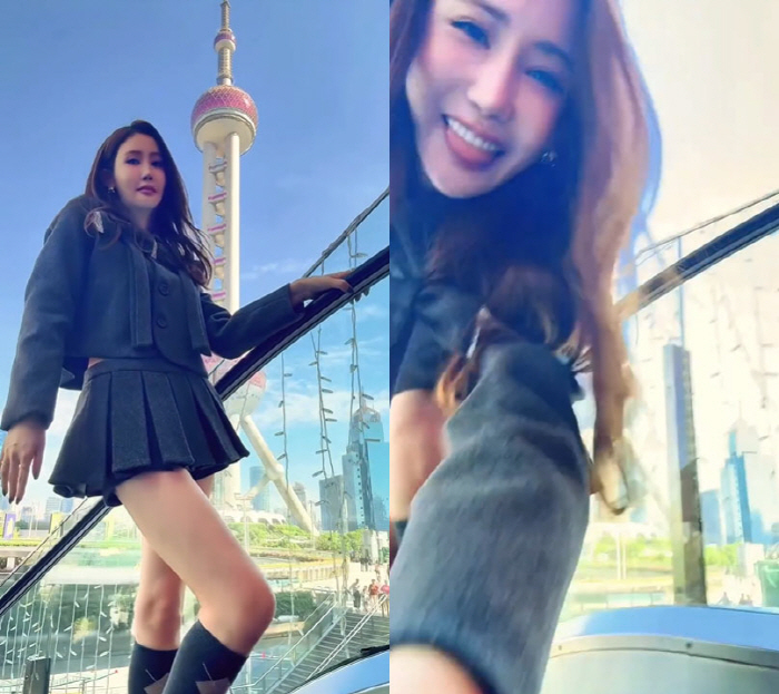 '세븐♥' 이다해, 中 에스컬레이터서 '철퍼덕'…"사람 없어서 다행"