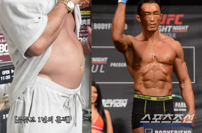 '197만 구독자' 추성훈, 1년 만에 '복근 실종'…"운동해도 배가 안…