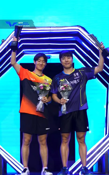 "이 형이랑 하면 우승한다!" '복식장인'임종훈,'막내온탑'오준성과 또 …