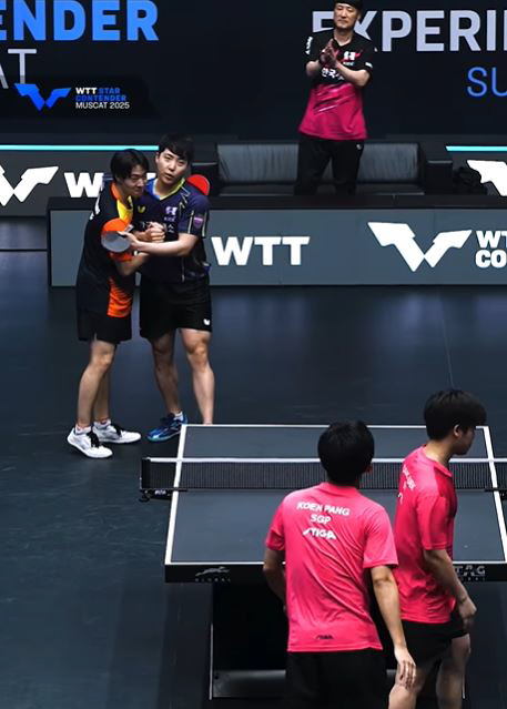 "이 형이랑 하면 우승한다!" '복식장인'임종훈,'막내온탑'오준성과 또 …