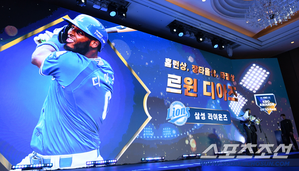 [포토] 타자 부문 홈런상, 장태율상, 타점상 삼성 디아즈