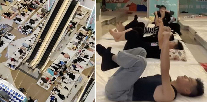 中 '누워 있기' 대회 33시간 35분 우승…기저귀로 화장실 해결