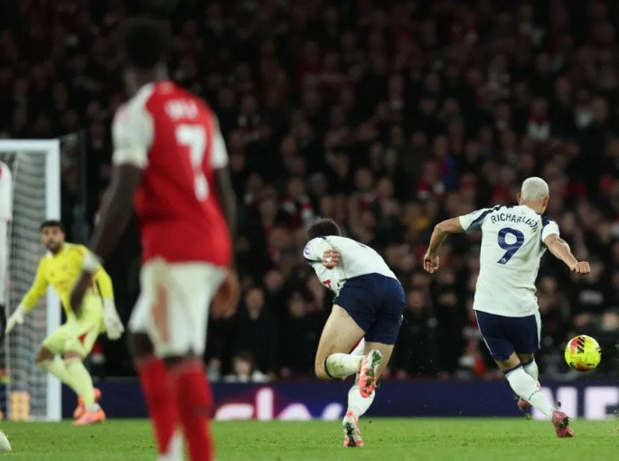 "흥민 형, 난 왜 이럴까" 지지리 복도 없는 히샬리송, 36.6m '인…