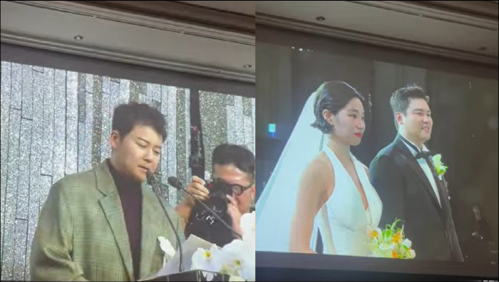 "신랑, 먹은 밥이 얼만데"...전현무, 이장우♥조혜원 결혼식 빛낸 주례…