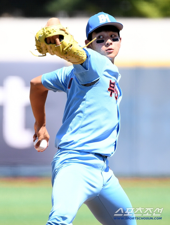 "한화 좋아하지만 하락이라…" 2학년 드래프트 최대어 이도류 하현승 엄준…