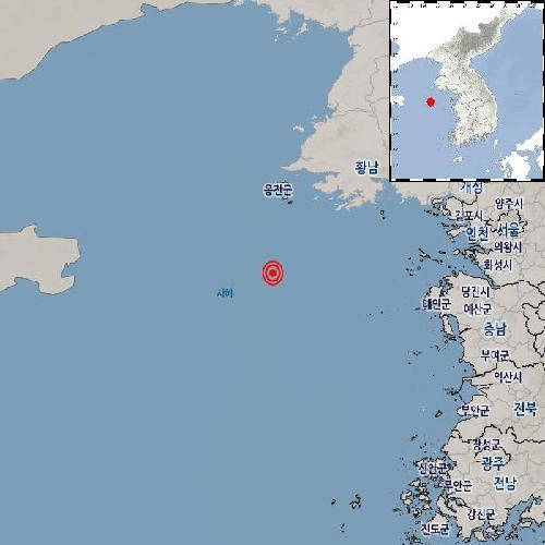 기상청 "충남 서격렬비도 바다서 규모 2.1 지진…피해 없을 듯"