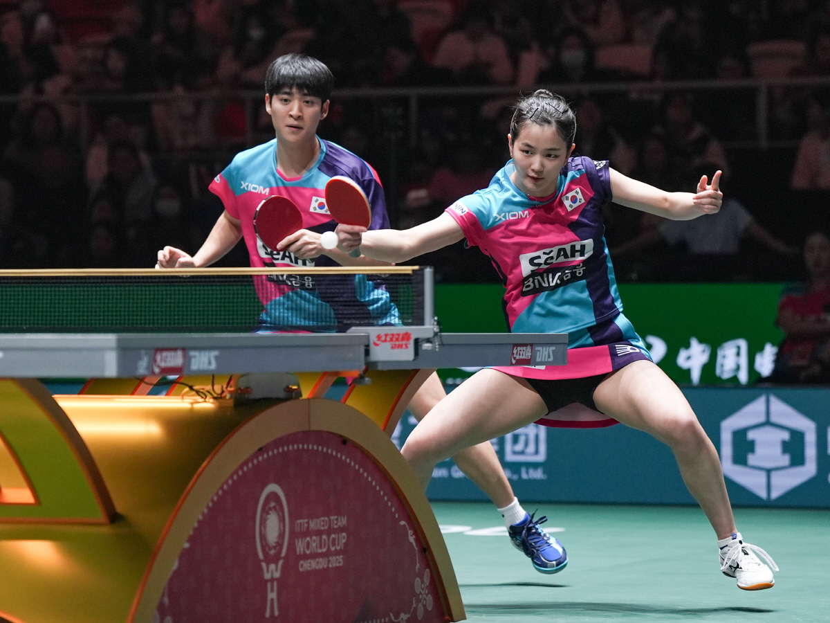 "0-4→8-6 짜릿 역전승!" 함께일때 더 강한 韓탁구,대만 꺾고 2연…