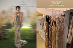 신부보다 화려한 드레스?..민경아, 민폐하객 논란에 