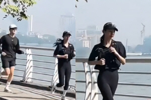 수지x김선호, 베트남 함께 달렸다..마스크 없이 호수 러닝, 훈훈한 투샷