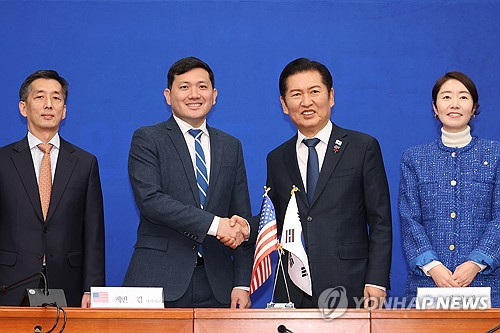 정청래 "차돌 같은 동맹"…美대사대리 "전략산업 협력확대 시기"