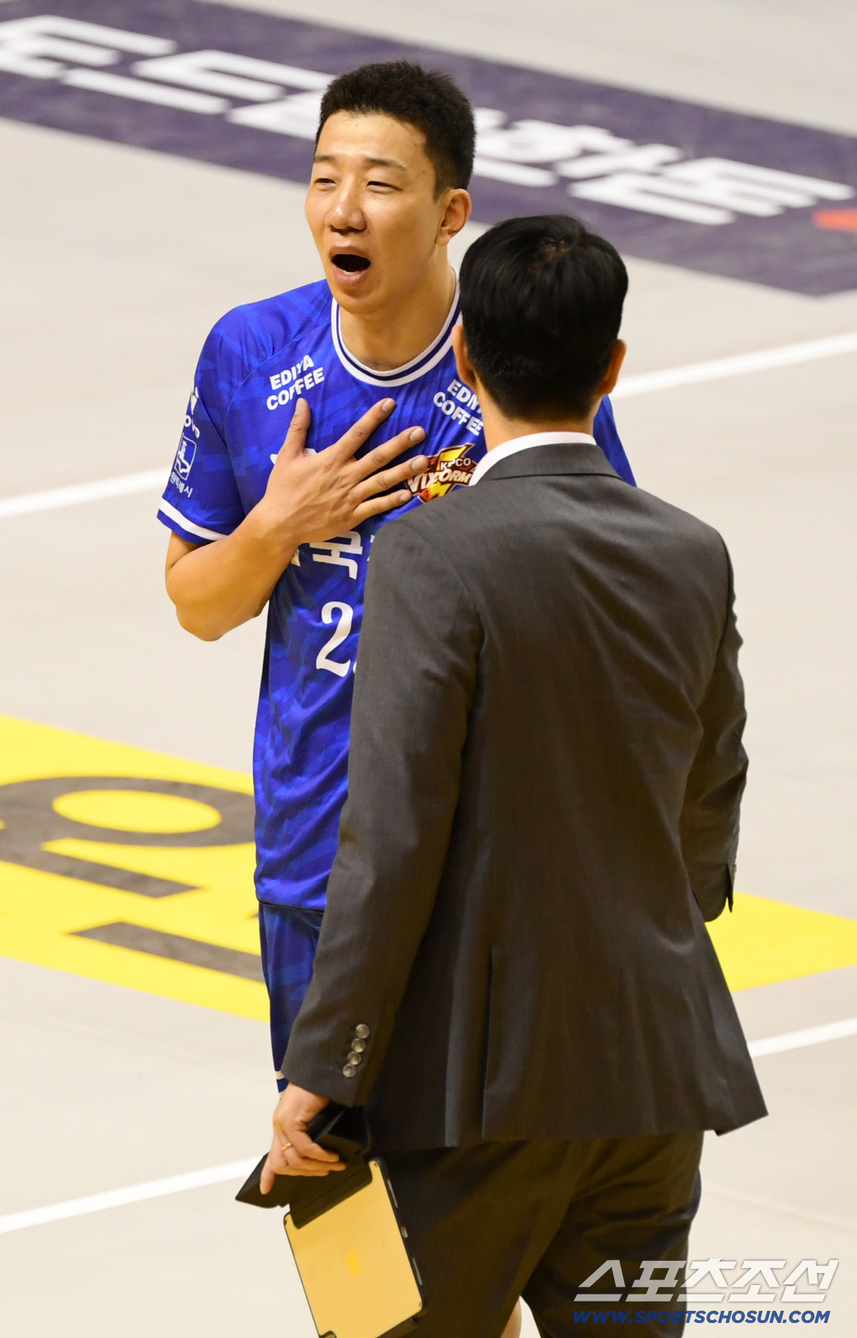 [포토] 신영석, 감독도 놀란 깜짝 득점