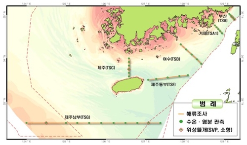 해양조사원, 올해 남해안 해류조사 완료