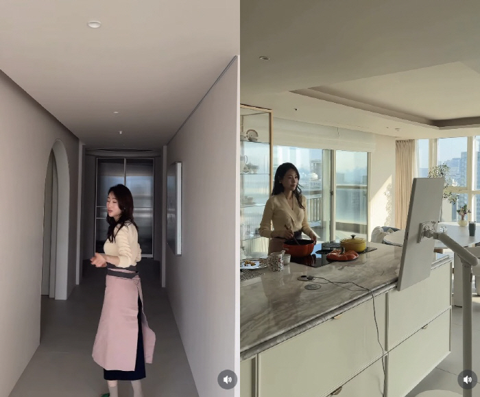 김재우♥조유리, 77평 '트리플 뷰' 집서 카레 데이트..레스토랑 분위기