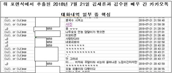 [공식] "김수현과 미성년 교제 확실"…故김새론 유족, 카톡 포렌식 자료…