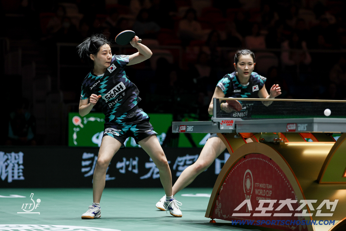 "에이스 장우진 3점 활약"韓,'난적'홍콩에 8대5승! 신유빈 무릎 피로…