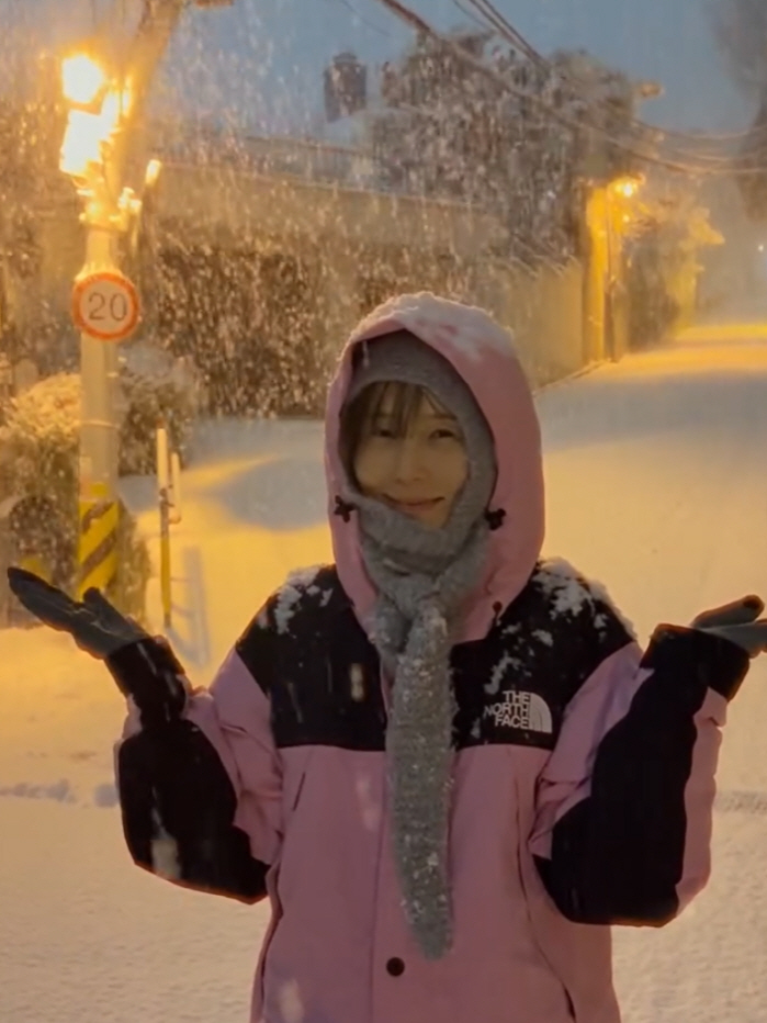 "♥마이큐가 있어서.." 김나영, 재혼후 확 안정된 일상..폭설에도 함박…