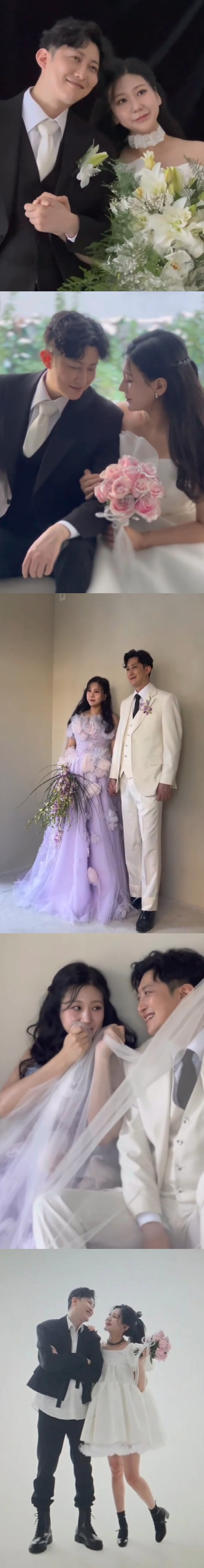 '혼전임신' 28기 정숙♥상철, 웨딩화보 공개 "마음 벅차, 너무 행복한 날"