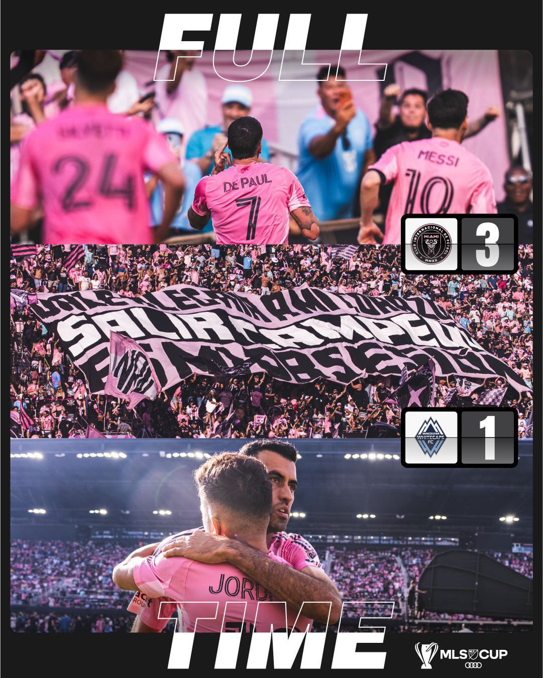 "흥민아, 형은 우승했다!" 메시의 마이애미, 뮐러의 밴쿠버 3-1 '참…