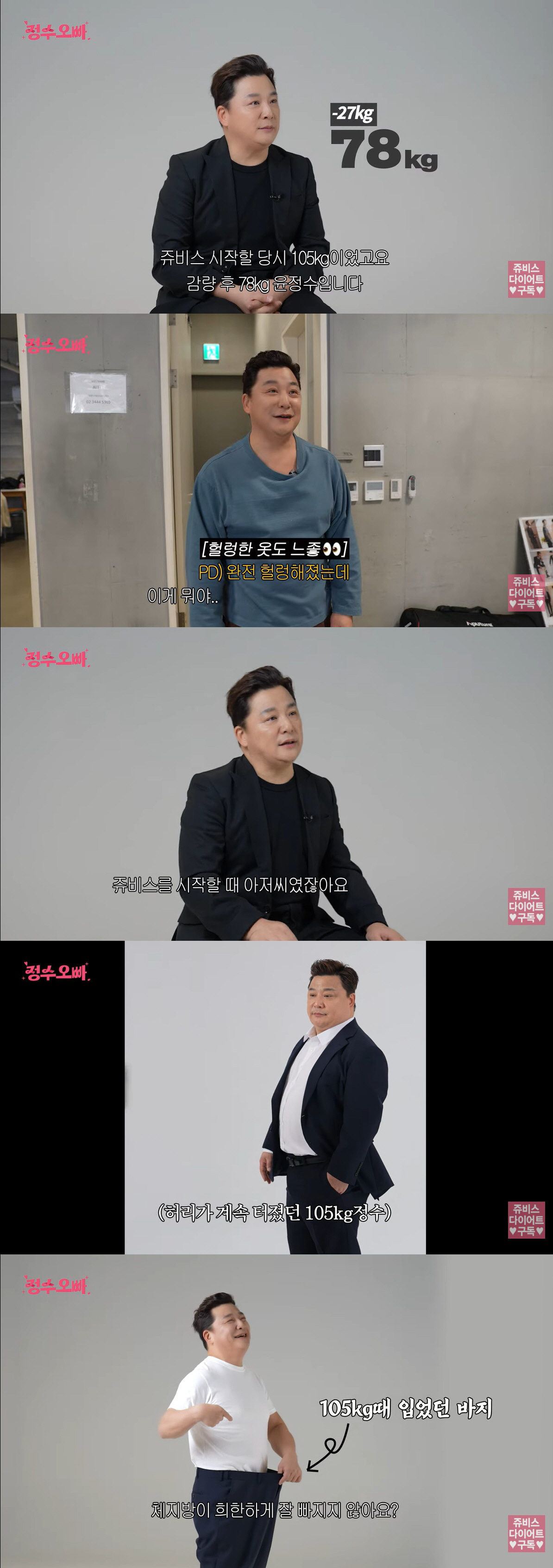 '105kg' 윤정수, 결혼식 위해 27kg 감량 성공 "앞자리가 7, …