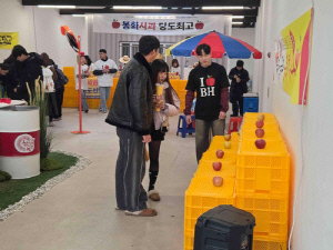 봉화 사과 팝업스토어 행사 2천명 몰려…