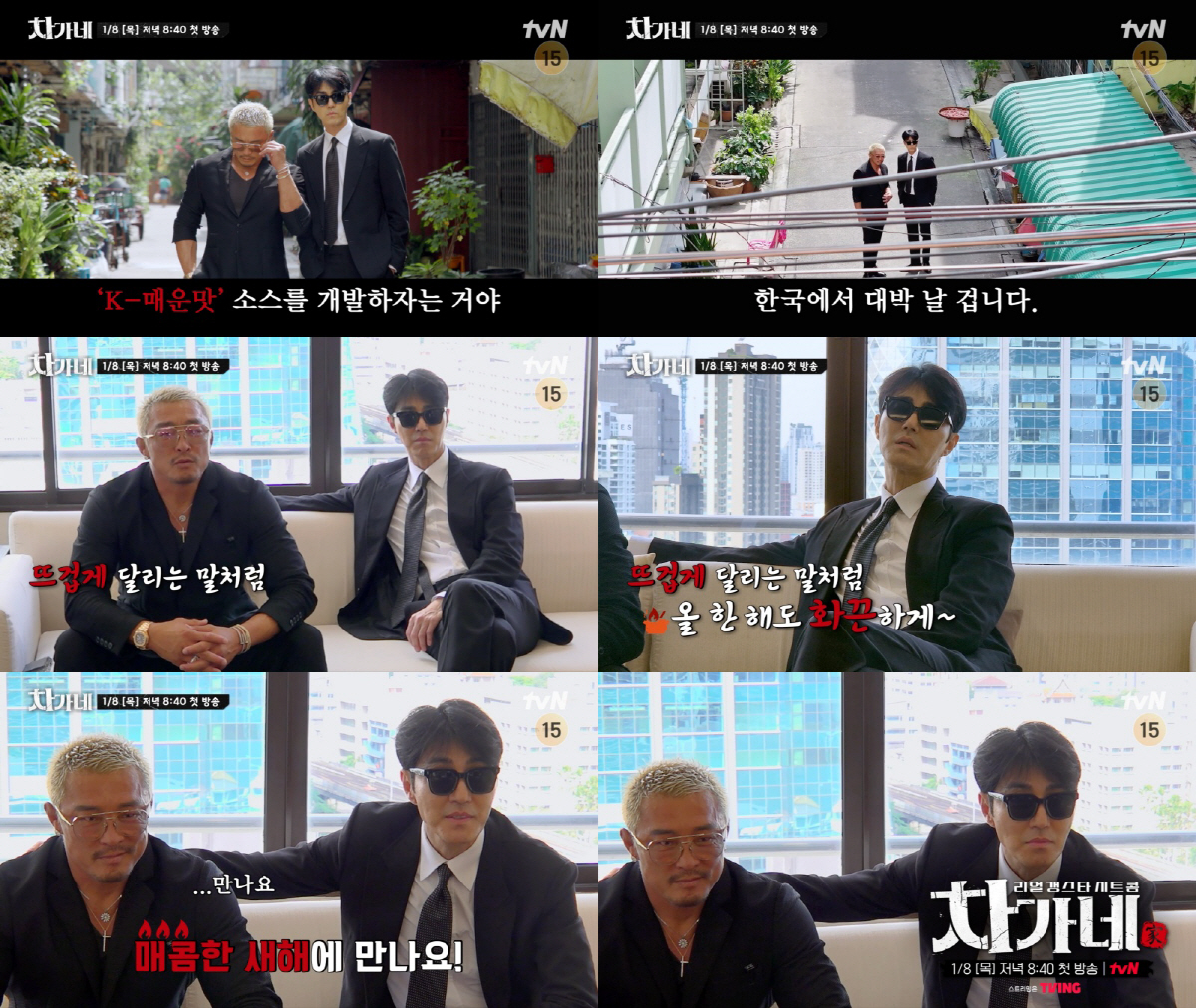 차승원X추성훈, 갱스타 시트콤 예능 '차가네'로 뭉쳤다..2026년 1월…