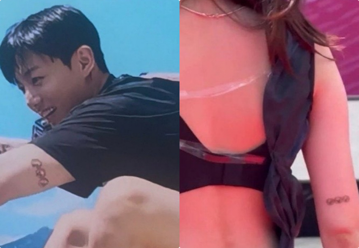 "커플타투 안지울 거면 빠져라" 정국·윈터 열애설에 양측 팬 트럭 시위[…