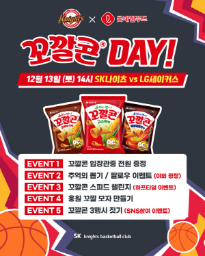 SK나이츠, '꼬깔콘 롯데 웰푸드데이' 이벤트 실시