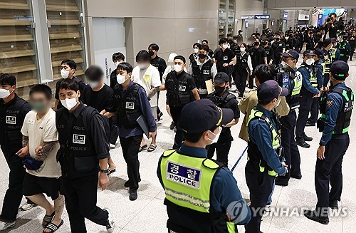 대통령실 "캄보디아內 한국인 스캠 피의자 10월부터 107명 송환"