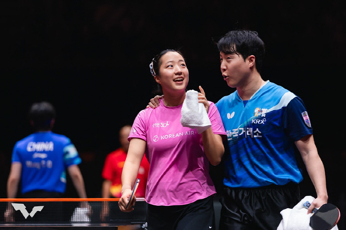 "美쳤다!하루2번 만리장성 넘고 우승" 임종훈-신유빈,中남녀1위조 3대0…