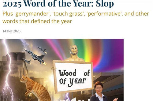 메리엄웹스터 올해의 단어에 저품질 디지털 콘텐츠 '슬롭'