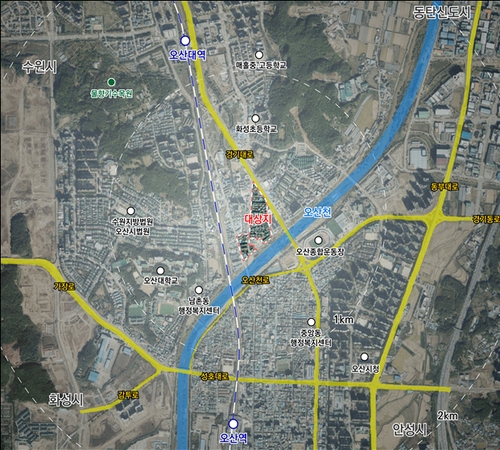 오산시, 궐동2구역 재개발 정비구역 지정…정비계획도 결정