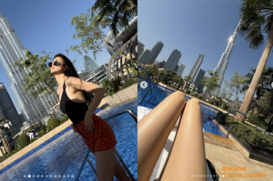 박하선, 로또 당첨 후 두바이 럭셔리 여행…완벽 수영복 몸매