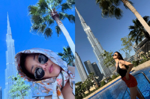 '류수영♥' 박하선, 수영복에 명품 E사 휘감았네..두바이 초호화 여행 만끽 