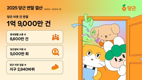 당근 "올해 중고 거래 1억9천만건 연결"