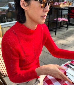 홍진경, '빨간 니트' 정치색 논란 트라우마...