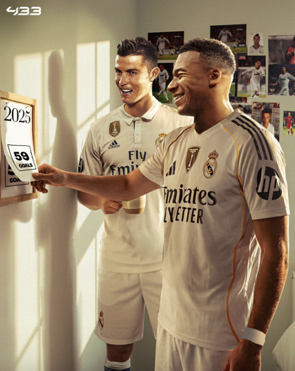 "Siuuuuuuu" 만천하에 '호동생' 인증…음바페, 올해 59호골로 …