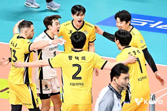 밥 같이 먹기로 했는데.. 이렇게 지다니! → 우리카드, KB손해보험에 1-3 석패