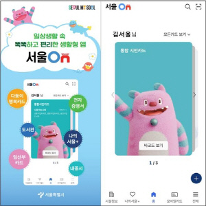 서울시민 생활 공공서비스 통합앱 '서울온' 내년 정식운영