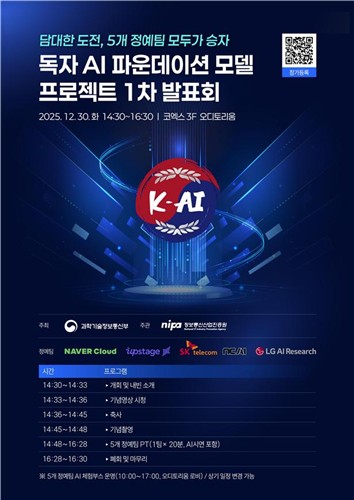 30일 코엑스서 '국가대표 AI' 1차 평가전…시민 체험도