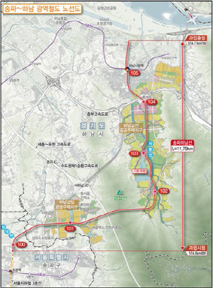 경기도, 송파하남선 광역철도 2·3·4공구 입찰 공고