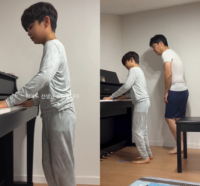 임창정 '훈남' 8세子, 피아노 천재였다...父 노래도 척척 '아빠는 댄…