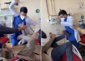 호흡곤란 호소 환자 마구 폭행한 의사…