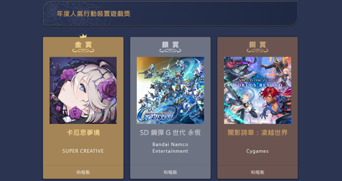 '카오스 제로 나이트메어;, 대만 '바하무트 어워드'에서 모바일게임 부문 금상 수상