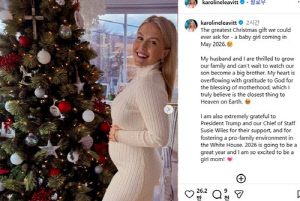 '역대 최연소' 백악관 대변인 레빗, 둘째 임신 공개