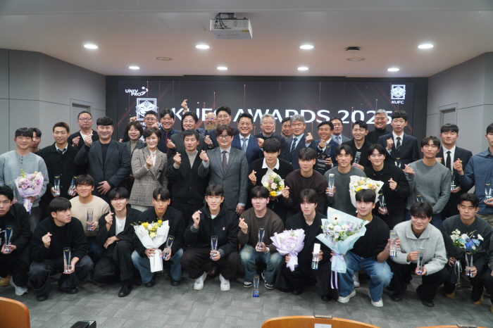 2025년 대학축구는 '4관왕' 단국대 '천하'…올해의 팀→박종관 '올해의 감독' 영광