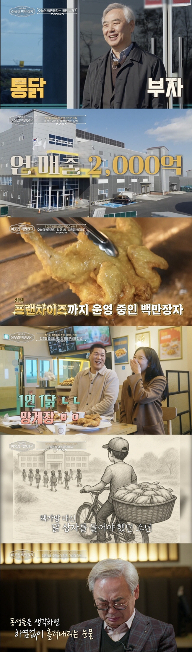 통닭 팔아 '백만장자' 됐다..연매출 2천억 통닭 부자 김재곤 "울면서 닭 잡았다" 고백