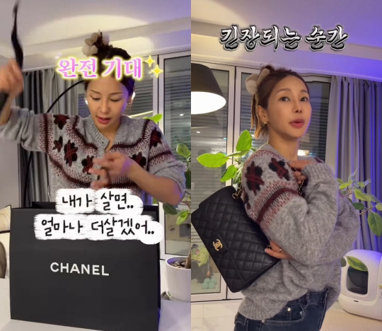 미나, 1천만원대 샤넬백 셀프 선물 "55세 기념..♥류필립 허락하에 구…