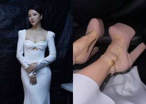 '38세' 박하선, 시상식 드레스 뭐라고..킬힐 급 다이어트까지 소화