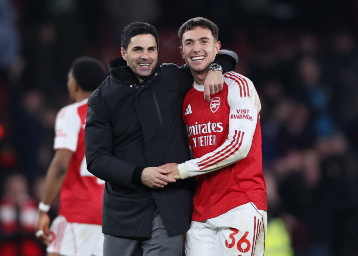 "진짜진짜 우승이다" 압도적인 아스널 대포 쾅쾅쾅쾅, 빌라에 4-1 쾌승 '12연승 끊고 4연승 달리고'…2위 맨시티와 5점차[EPL 리뷰]