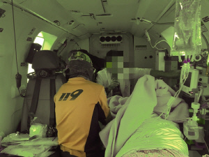 '에어본 공주님'…새해 첫날 제주 소방헬기서 출산